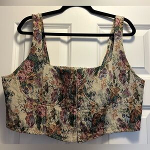 Wild Fable Floral Corset Top - XXL